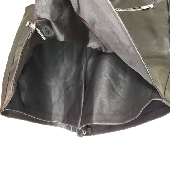 Zara Basic Faux Leather Shorts S - Picture 2 of 6